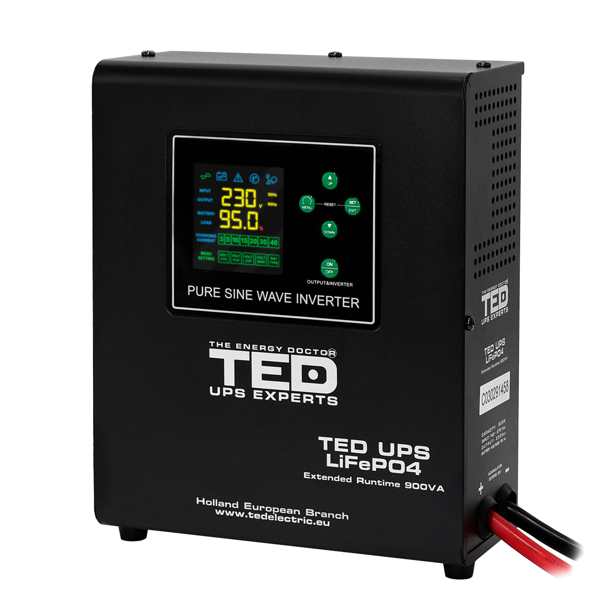 UPS Centrala Termica 900VA 500W Wall Litiu LiFePO4 TED Electric